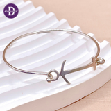  Kiềng Bạc 925 Mỏ Neo Cá Tính - Freedom Bangle - Anchor Silver Bangle K214 