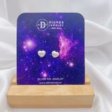  Bông Tai Trái Tim Nữ Tính Bạc 925 - Heart Silver Earrings 002BTT 