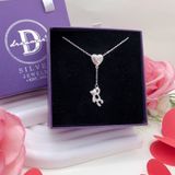  Teddy Bear & Heart Silver Necklace - Dây Chuyền Trái Tim & Gấu  Bạc 925 - Dây Chuyền Valentine - Ddreamer 504DCH 