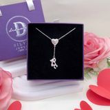  Teddy Bear & Heart Silver Necklace - Dây Chuyền Trái Tim & Gấu  Bạc 925 - Dây Chuyền Valentine - Ddreamer 504DCH 