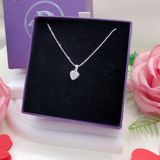  Diamond Heart Silver Necklace - Dây Chuyền Bi Mặt Trái Tim Đá Trắng Bạc 925 - Dây Chuyền Valentine - Ddreamer 620DCH 