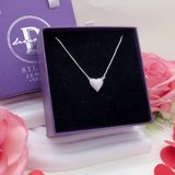  Big Heart Silver Necklace - Dây Chuyền Trái Tim Đính Đá Lớn Bạc 925 - Dây Chuyền Valentine - Ddreamer 002DCH 