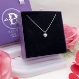  Princess Heart Silver Necklace - Dây Chuyền Trái Tim Công Chúa Viền Bi Bạc 925 - Dây Chuyền Valentine - Ddreamer 1200DCT 