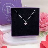  Princess Heart Silver Necklace - Dây Chuyền Trái Tim Công Chúa Viền Bi Bạc 925 - Dây Chuyền Valentine - Ddreamer 1200DCT 