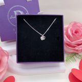  Double Heart Layer Silver Necklace - Dây Chuyền Trái Tim Layer Mặt Trơn & Mặt Rỗng Bạc 925 - Dây Chuyền Valentine - Ddreamer 1098DCH 