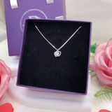  Double Heart Layer Silver Necklace - Dây Chuyền Trái Tim Layer Mặt Trơn & Mặt Rỗng Bạc 925 - Dây Chuyền Valentine - Ddreamer 1098DCH 