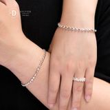  Couple Rings - Nhẫn Cặp Premium V Line Chain Crown  P2563NH 