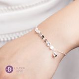  Vòng Tay Bạc 925 Mặt Tròn Chuông- Moon Chain & Bell - Silver 925 Bracelet  640VTT 