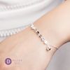 Vòng Tay Bạc 925 Mặt Tròn Chuông- Moon Chain & Bell - Silver 925 Bracelet  640VTT