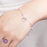  Heart Silver Bracelet - Lắc Tay Bạc 925 Trái Tim Rơi Ddreamer 083VTT 