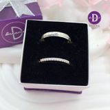  Couple Silver Rings - Nhẫn Cặp Kiểu Bản Trơn & Nhẫn 1 Hàng Đá - Nhẫn Couple Bạc 925 