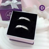  Couple Silver Rings - Nhẫn Cặp Bạc 925 Kiểu X Line Đính Viên Đá - Ddreamer 816NH 