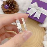  Couple Silver Rings - Nhẫn Cặp Họa Tiết Hammer & Nhẫn Đính 2 Hàng Đá - Nhẫn Couple Bạc 925 