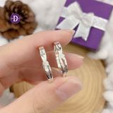  Couple Silver Rings - Nhẫn Cặp Bạc 925 Kiểu X Line Đính Viên Đá - Ddreamer 816NH 