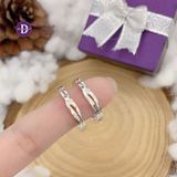  Couple Silver Rings - Nhẫn Cặp Bạc 925 Kiểu X Line Đính Viên Đá - Ddreamer 816NH 