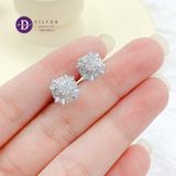  Bông Tai Nữ Đính Đá Moissanite 4li - Bông Tai Moissanite Bạc 925 - Square Baguette Moissanite Earrings - MBT026 