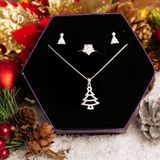  Christmas Tree Christmas Gift Jewelry Set - Bộ Trang Sức Cây Thông Noel Line Đá CZ- Quà Tặng Giáng Sinh 