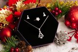  Christmas Tree Christmas Gift Jewelry Set - Bộ Trang Sức Cây Thông Noel Line Đá CZ- Quà Tặng Giáng Sinh 