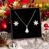  Christmas Tree Christmas Gift Jewelry Set - Bộ Trang Sức Cây Thông Giáng Sinh Đính Đá CZ- Quà Tặng Giáng Sinh 