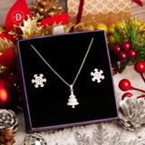  Christmas Tree Christmas Gift Jewelry Set - Bộ Trang Sức Cây Thông Giáng Sinh Đính Đá CZ- Quà Tặng Giáng Sinh 