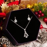  Christmas Tree Christmas Gift Jewelry Set - Bộ Trang Sức Cây Thông Noel Line Đá CZ- Quà Tặng Giáng Sinh 