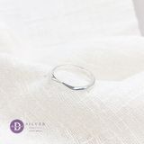  Personalised Basic Flat Surface Wire Sterling Silver Ring - Nhẫn Bản Trơn Khắc Chữ 2466NT 