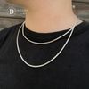 Dây Chuyền Trơn Premium - Kiểu Dây Hộp Trụ 3li -  Dây chuyền Bạc 925 - Silver 925 Necklace Basic Chain Ddreamer - 1221DCT