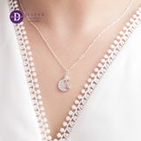  Dây Chuyền Nữ Mặt Trăng Đính Đá & Kỳ Lân- Dây Chuyền Bạc 925- Moon & Unicorn-  - Silver 925 Ddreamer Jewelry-355DCH 