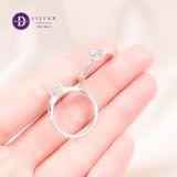  Nhẫn Bạc 925  Princess 1 Viên Đá CZ 5li Kiểu 6 Chấu - CZ Stone 5mm - Silver 925 Rings - 2622NH Ddreamer 