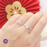  Nhẫn Kim Tiền Tài Lộc - Nhẫn Nữ Bạc 925 Kim Tiền Đính Line Đá CZ Lấp Lánh Ddreamer 2667NH 2669NH 