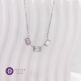  3 Round Edge Baguette Stone Silver Necklace - Dây Chuyền 3 Viên Đá Baguette Bạc 925  - Ddreamer 1213DCH 