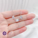  3 Round Edge Baguette Stone Silver Necklace - Dây Chuyền 3 Viên Đá Baguette Bạc 925  - Ddreamer 1213DCH 