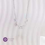  Queen 5 Baguette Stone Silver Necklace - Dây Chuyền 5 Viên Đá Baguette Bạc 925  - Ddreamer 1212DCH 