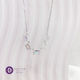  Queen 5 Baguette Stone Silver Necklace - Dây Chuyền 5 Viên Đá Baguette Bạc 925  - Ddreamer 1212DCH 