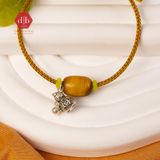  Vòng tay dây cứng đá Lu Thống Mắt Hổ mix Charm Bạc 925 - Gemstone Bracelets Ddreamer 