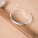  Kiềng Cuff Trơn Đơn Giản - Kiềng Bạc Minimal Unisex - Kiềng Love Life Statement Silver Bangle 