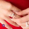 Nhẫn Bộ 3 Chiếc Bạc 925 - Nhẫn Premium Đá Chủ 7li 5 Chấu & 2 Nhẫn Line Đá - Silver 925 Ring Set - P2618NH Ddreamer