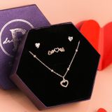  Jewelry Gift Set - Bộ Trang Sức Trái Tim Bi Trơn Trẻ Trung, Nữ Tính - Heart Gift Set 