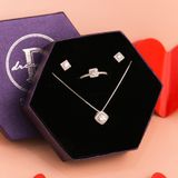  Jewelry Gift Set - Bộ Trang Sức Square Đính Đá CZ Trẻ Trung, Nữ Tính - Square CZ Gift Set 