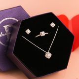  Jewelry Gift Set - Bộ Trang Sức Square Đính Đá CZ Trẻ Trung, Nữ Tính - Square CZ Gift Set 