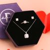 Jewelry Gift Set - Bộ Trang Sức Ổ Hoa Vuông Line Đính Đá CZ Trẻ Trung, Nữ Tính -  Square line CZ Gift Set