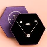  Jewelry Gift Set - Bộ Trang Sức Đồng Điếu Đính Đá CZ Trẻ Trung, Nữ Tính - Coin CZ Gift Set 