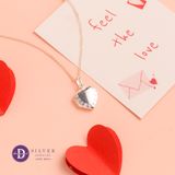  Dây Chuyền Mặt Trái Tim Mở Nắp - Dây Chuyền Trái Tim Tình Yêu - Heart Locket Pendant Silver 925 Necklace MDC329 