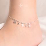  Butterfly & Silver Ball Anklet Bracelet - Lắc Chân Xích Bướm Nữ Tính - Lắc Chân Bạc 925 536LCT 