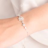  Lucky Flower Freesize Adjustable Bracelet - Lắc Tay Dây Rút Freesize Bạc 925 Cỏ 4 Lá May Mắn 1316VTH 