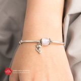  Vòng Tay 1 Viên Đá Moon &  Charm Hồ Ly - Vòng Tay Đá Phong Thủy Mix Charm Bạc 925 Ddreamer 