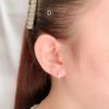 Silver Hoops With 3mm CZ Stone - Bông Tai Khoen Tròn Đính 1 Viên Đá CZ 3li - Size 11mm Ddreamer 3051BTK