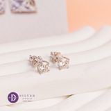  Bông Tai Đính Moissanite 6li - Bông Tai Nụ Unisex Đính Moissanite Cao Cấp Kiểu 4 Chấu Bạc 925 Xi Kim - Ddreamer MBT012-1 