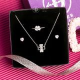  Jewelry Gift Set - Bộ Trang Sức Cỏ 4 Lá Đính Đá CZ Sang Trọng - Lucky Flower Gift Set 