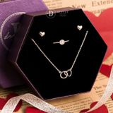  Jewelry Gift Set - Bộ Trang Sức Trái Tim Đính Đá CZ Nữ Tính, Thanh Lịch - Heart Gift Set 